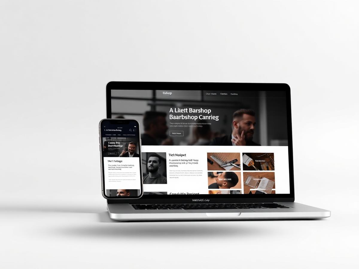 Página web de Distrito Barber, barbería en CABA